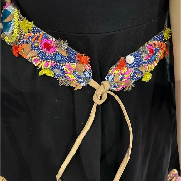 Beaded Art Basal Boho Belt-Boutique Leather Beaded Belts – Riders Boutique main image 3